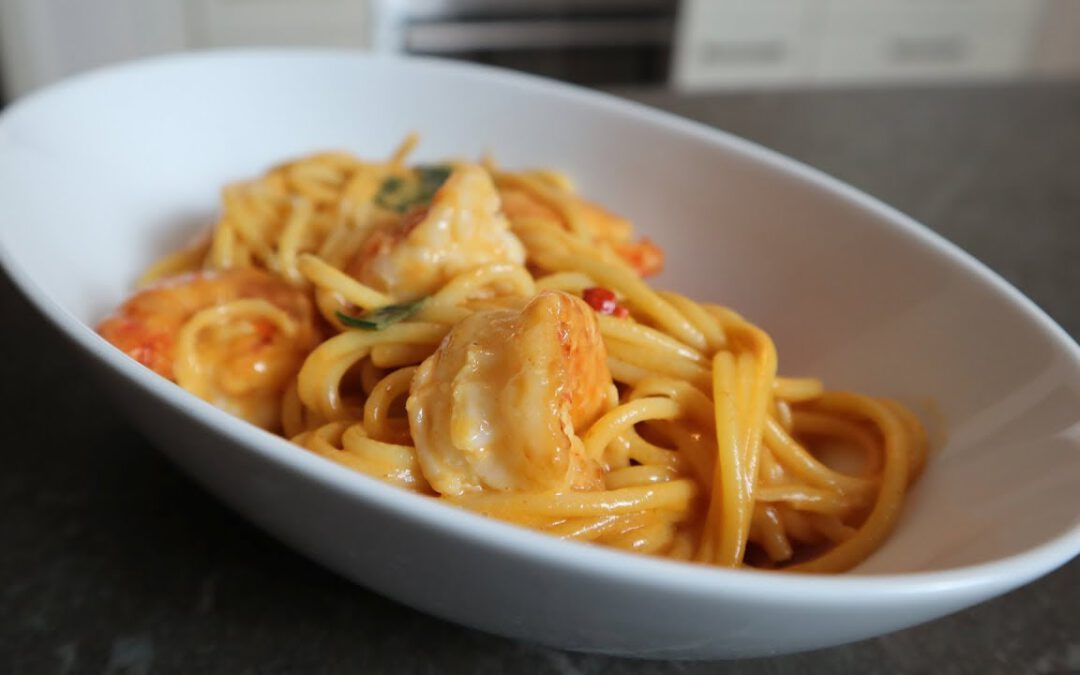 Pasta mit Garnelen (Gambas)